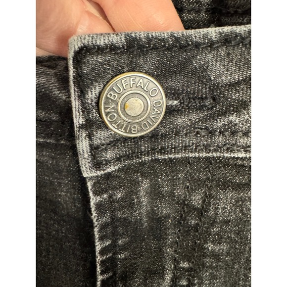 Buffalo David Bitton Jackson Straight Stretch Jeans Black Faded 36x32 Mens - Picture 5 of 11